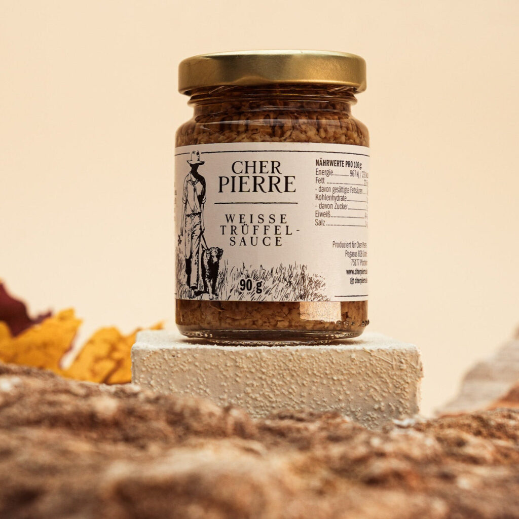 Weiße Trüffelsauce 90 g von Cher Pierre mit Steinpilzen
